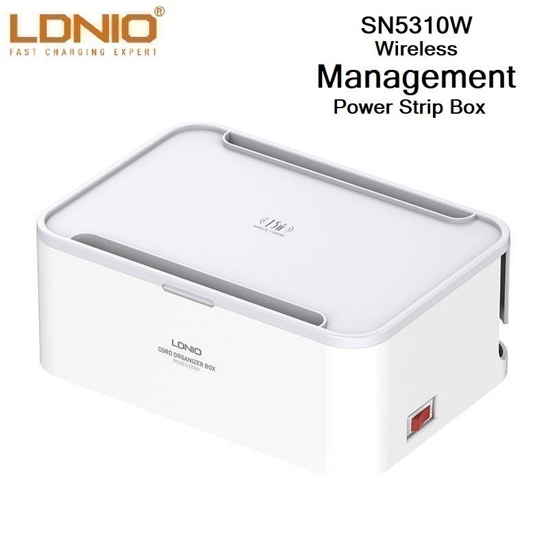 LDNIO SN5310W - กล่องรางปลั๊กไฟ Management - การชาร์จไร้สาย 15W