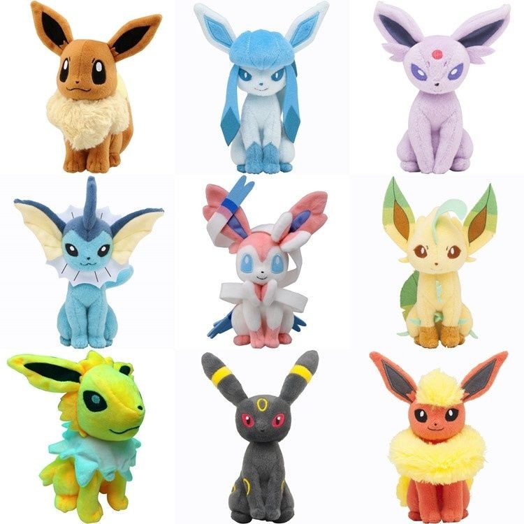 Pokémon Pokémon Eevee Family Eevee Sun Moon Original Water Fire Grass Eevee Doll Pokémon Plush Toy