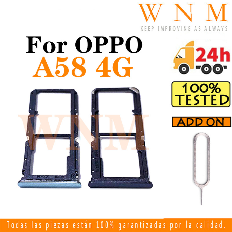 สําหรับ OPPO A58 4G CPH2577 ซิมการ์ดถาดซิมการ์ดผู้ถือการ์ด Reader SD Slot อะแดปเตอร์เปลี่ยน Part