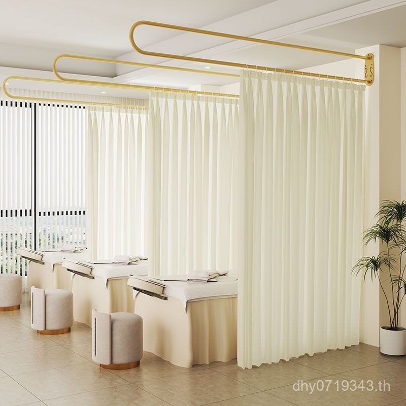 U-Shaped Health Center กายภาพบําบัดเตียงเล็บผ้าผ้าม่านพาร์ทิชันม่านความงามเตียงเหล็กภูมิทัศน์สนับสนุ