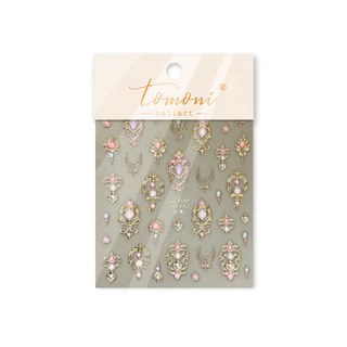 Tomoni & Mo Shi โลหะ Noble Elegant เล็บสติกเกอร์สไตล์ผู้ใหญ่สติกเกอร์เล็บพนมเปญ Scepter เครื่องประดับวัสดุ