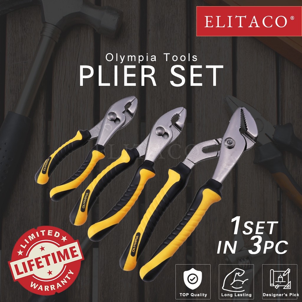 ELITACO Plier ชุด 3 ชิ้น Olympia เครื่องมือ Professional ทํางานใช้ในบ้านและ DIY ผสมวัสดุคู่