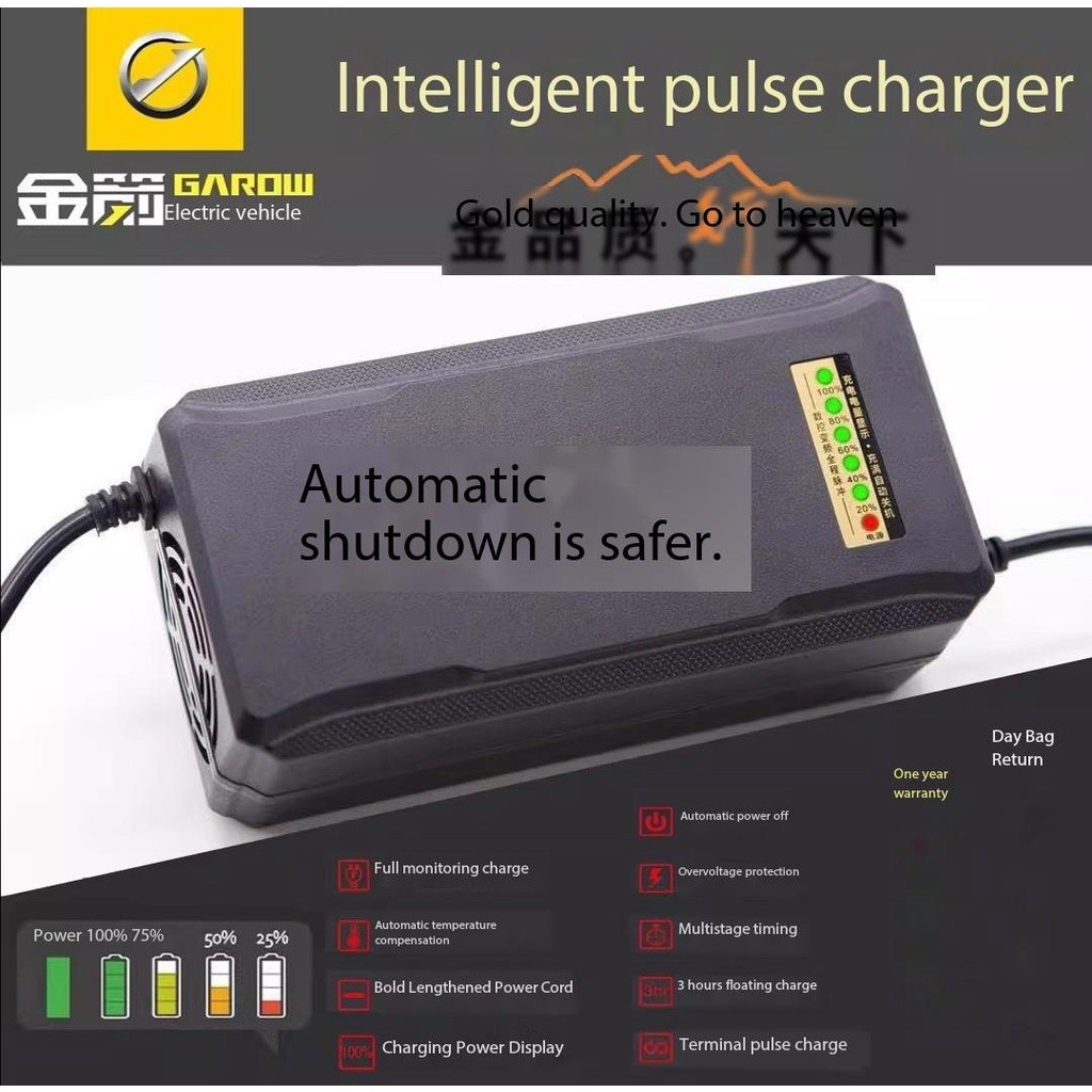 LEAD ACID full power charger สําหรับรถจักรยานไฟฟ้าปิดอัตโนมัติ 48V 60V 72V 50AH 30AH 20AH BW6E