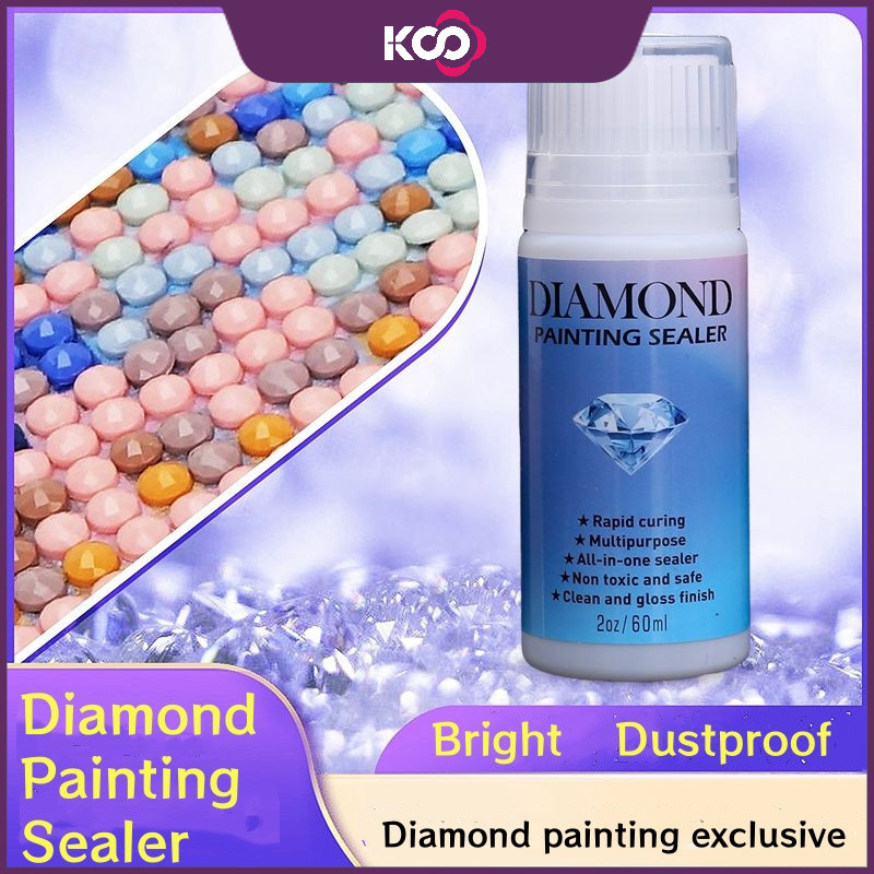 KSDiamond Painting Sealer, 5D Diamond Painting Glue Permanent Hold & Shine Effect Sealer, Fast-Dryin