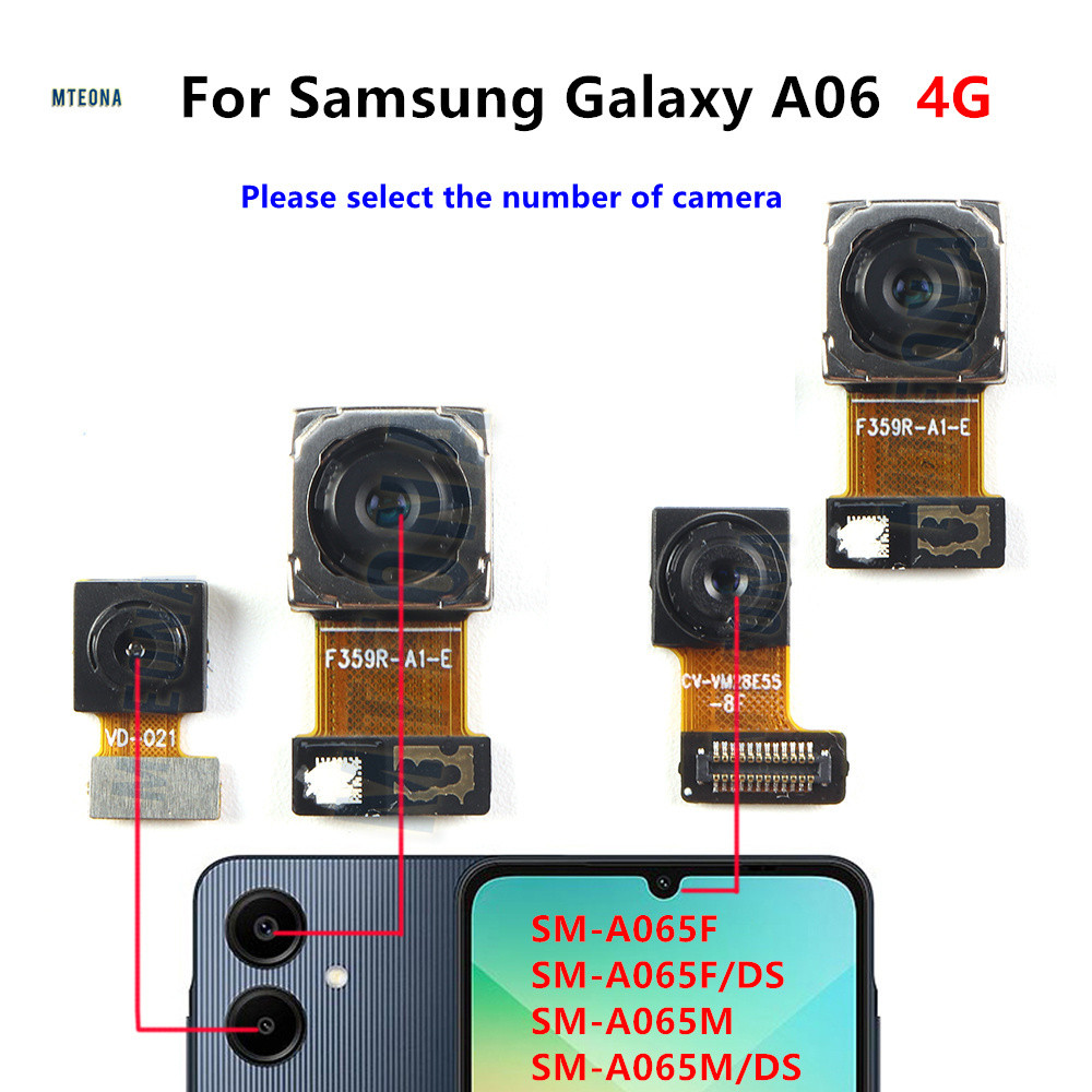 กล้องด้านหน้าด้านหลัง Flex สําหรับ Samsung Galaxy A06 4G SM-A065F A065F/DS SM-A065M หลักด้านหลังกล้อ