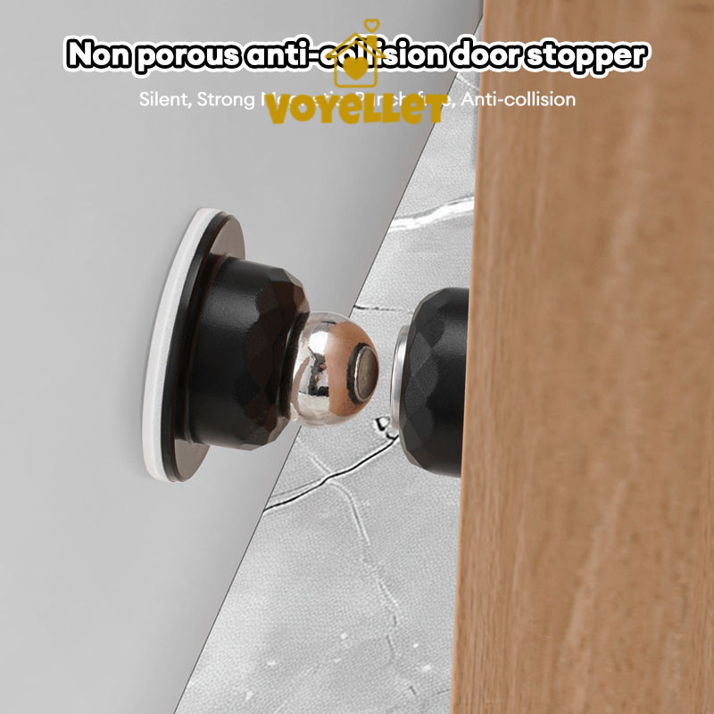 ที่กั้นประตูแบบดูดผนังมองไม่เห็นแบบไม่เจาะรู ป้องกันการชนกันของประตูห้องน้ำแบบสั้น - รูปที่ 6