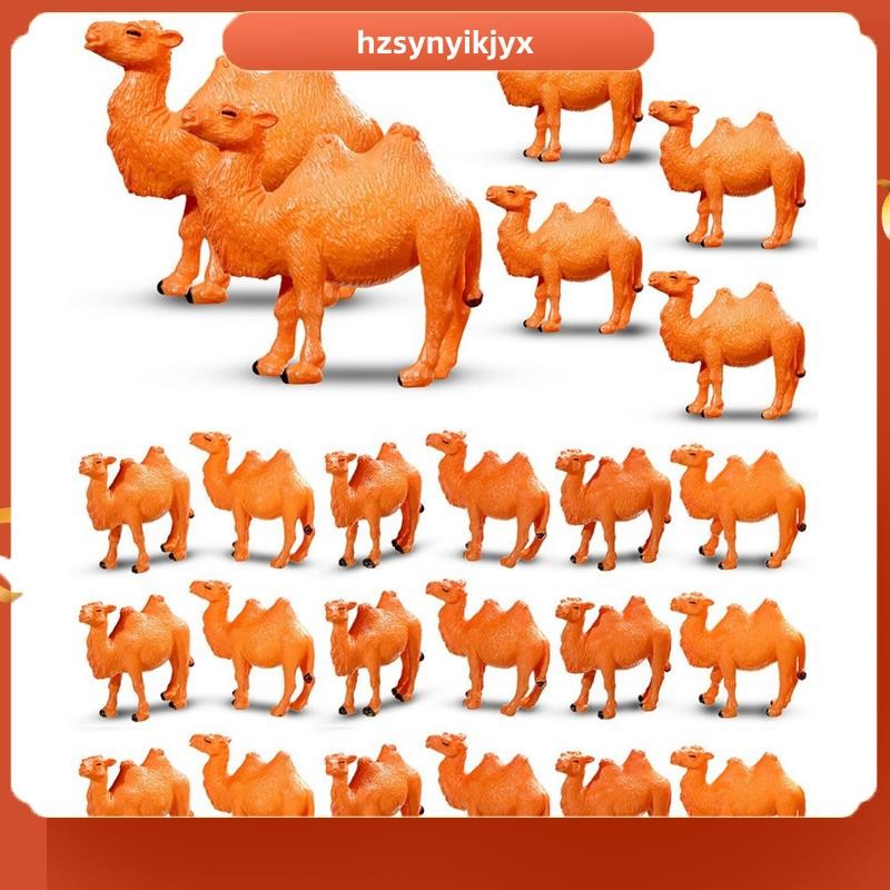 hzsynyikjyx24 ชิ้น CAMEL Figurines Miniature ของเล่น CAMEL Figurines สําหรับเค้ก Toppers Home Deskto