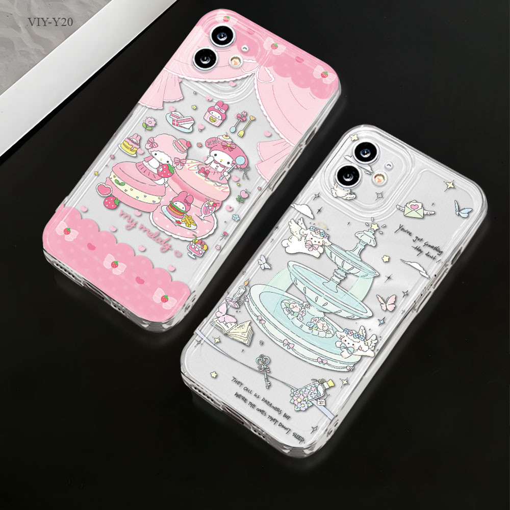 เคสนุ่ม VIVO Y21 Y21S Y21T Y20 Y20i Y20S Y17 Y15 Y12 Y16 Y15S Y01 Y01A Y12S Y12A Y1S Y91C เคสโทรศัพท์ เคสวีโว่ Pink KK