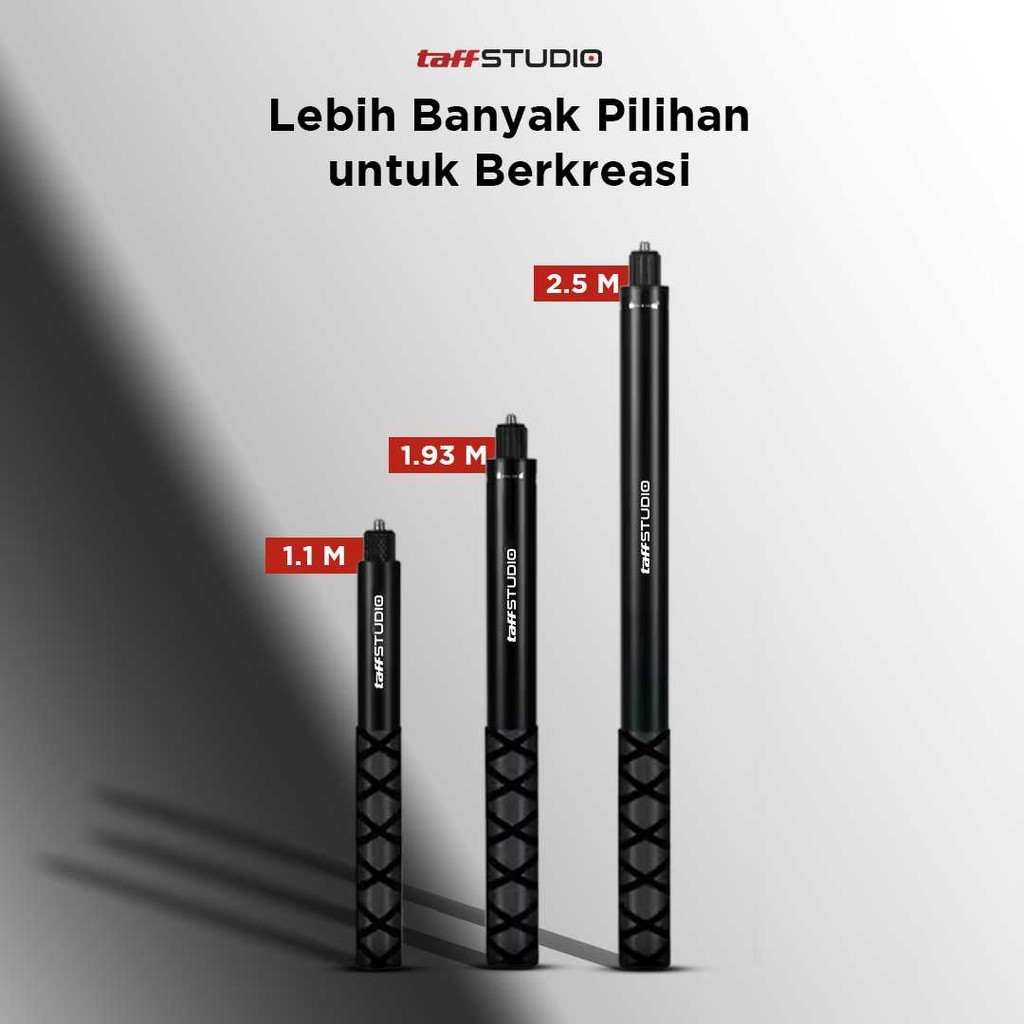 JKMLLCM STUDIO แหนบเซลฟี่สติ๊กยาวพิเศษที่มองไม่เห็น Insta360 GoPro - YZ502/YZ525/YZ511/YZ520