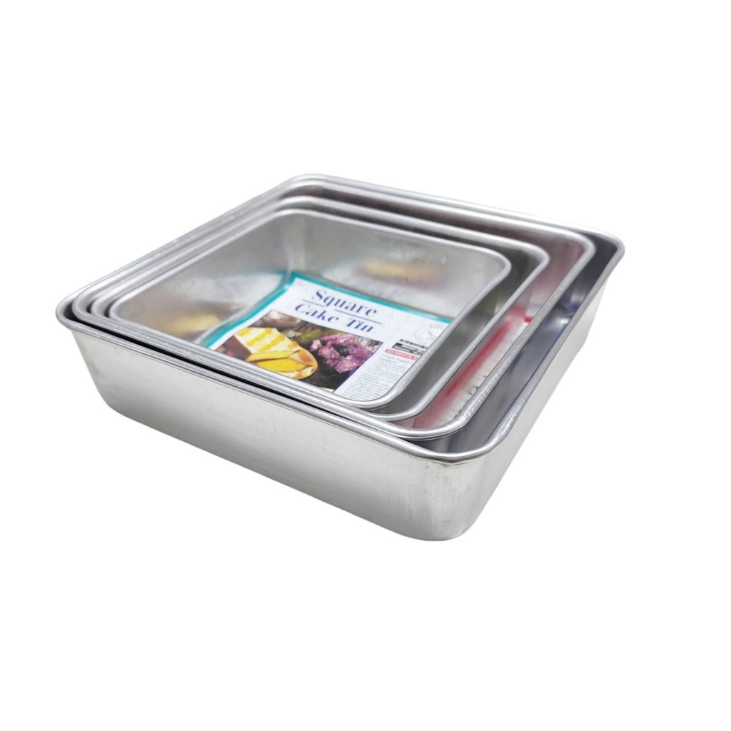 DEEP SQUARE เค้กดีบุก BAKING TRAY BAKING TRAY ใช้แล้ว KEK PETAK อลูมิเนียม