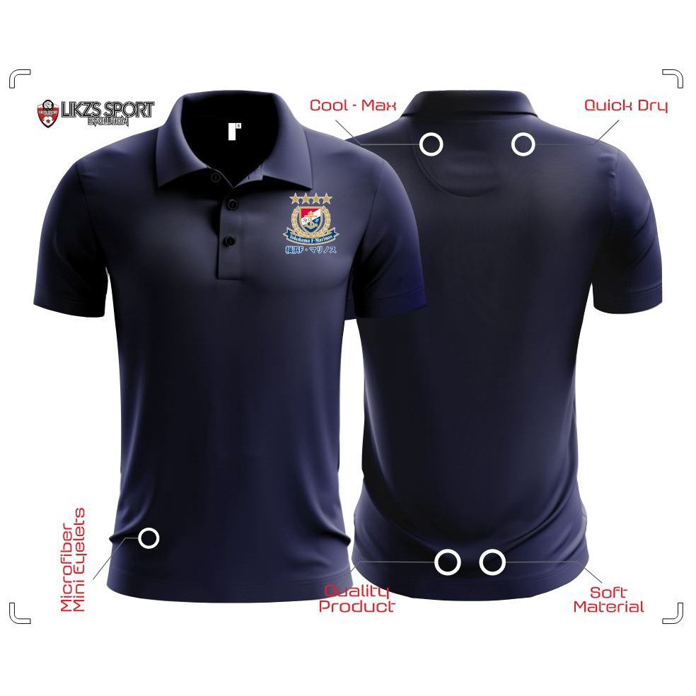 CQ X Yokohama F Marinos Fc Travel Jersey DX1 Football Polo Japanese J League Baju Berkolasepak Team 