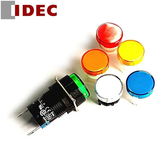 5PCS IDEC SWITCH AL6-P AL6M-P4GC AL6M-P4RC AL6M-P4YC AL6M-P4WC 16MM 2pin LED วงกลมตัวบ่งชี้