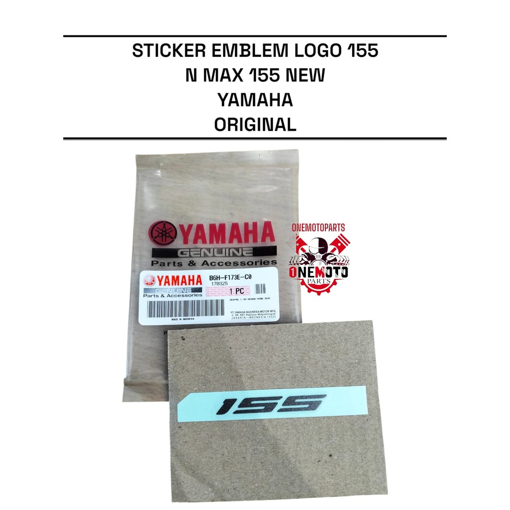 สติ๊กเกอร์ EMBLEM LOGO 155 N MAX 155 ใหม่ YAMAHA B6H-F173E-C0 ต้นฉบับ