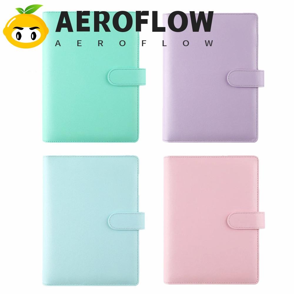 Aeroflow ปกโน๊ตบุ๊ค DIY อุปกรณ์การเรียน A6/A5 หนัง PU|สมุดแพลนเนอร์สี ปกสมุดจดบันทึก