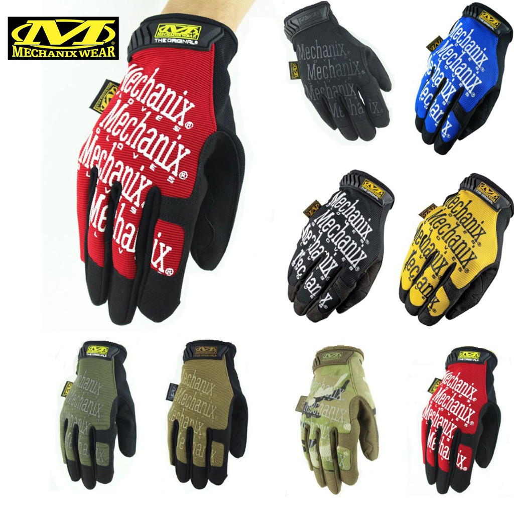 ถุงมือยุทธวิธี Mechanix กันลื่นสำหรับการขี่จักรยานและกีฬากลางแจ้ง