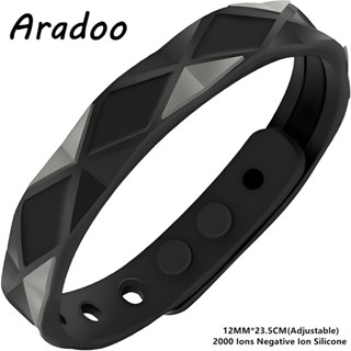 ARADOO 2000 สายรัดข้อมือซิลิโคนไอออนลบ ออกแบบมาสำหรับการออกก…