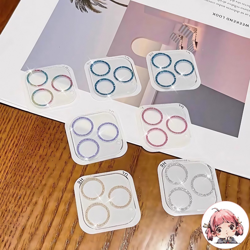 สต๊อกที่ไทย ฟิล์มเลนส์ สำหรับไอโฟน ผงแฟลชแวว ป้องกันกล้อง ต่อต้านการตก for iPhone11 12 MINI 13 14 PRO ProMAX 15 16 PLUS