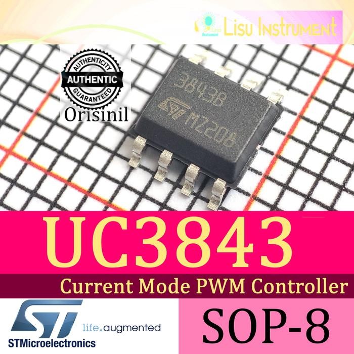 UC3843B 3843B DC-DC Controller Regulator SO-8 STMicroelectrics เดิม