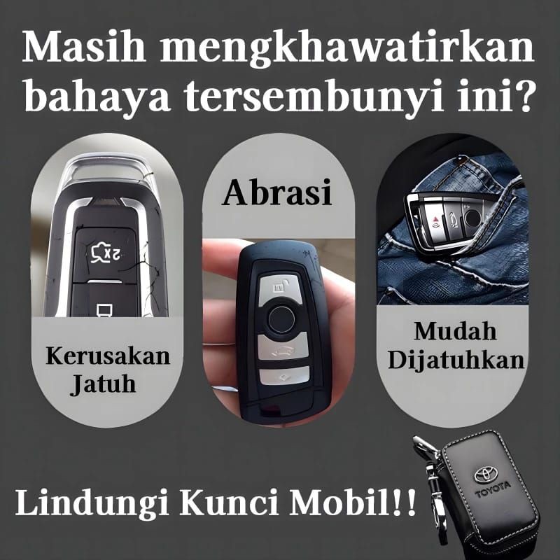 GANTUNGAN JJ Car / Motorcycle Key Key Wallet Cover with Vehicle Brand Logo