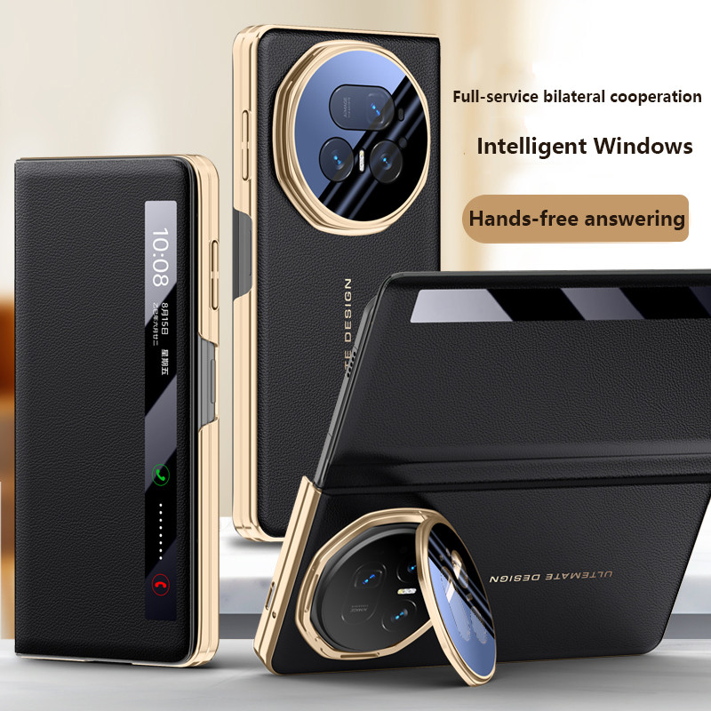 เคสหนังสําหรับ Honor Magic V5 5G รวมทุกอย่าง Anti-Fall Magnetic Flip Stand วัสดุพรีเมี่ยมฝาครอบป้องกัน