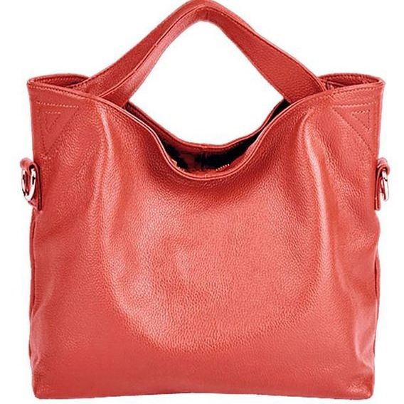 FD กระเป๋าแฟชั่น หนังแท้ รุ่น PA-3002 - สีแดงแตงโม จากร้าน Flying Dragon