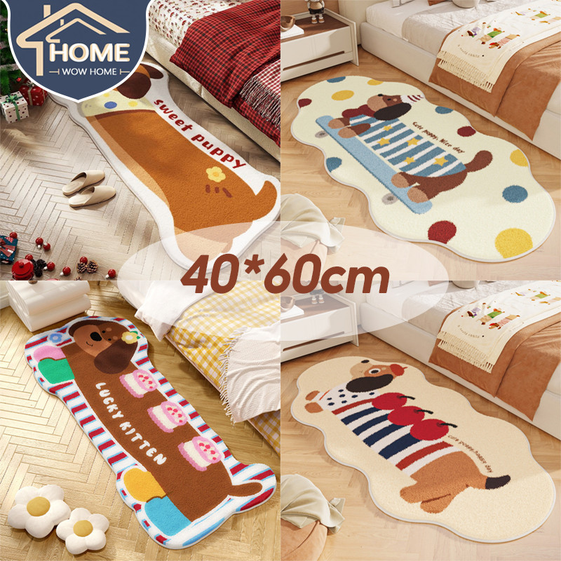 40*60/40*120cm พรมปูพื้นห้องนอน การ์ตูนน่ารักพรมดัชชุนด์ ป้องกันการลื่นไถล