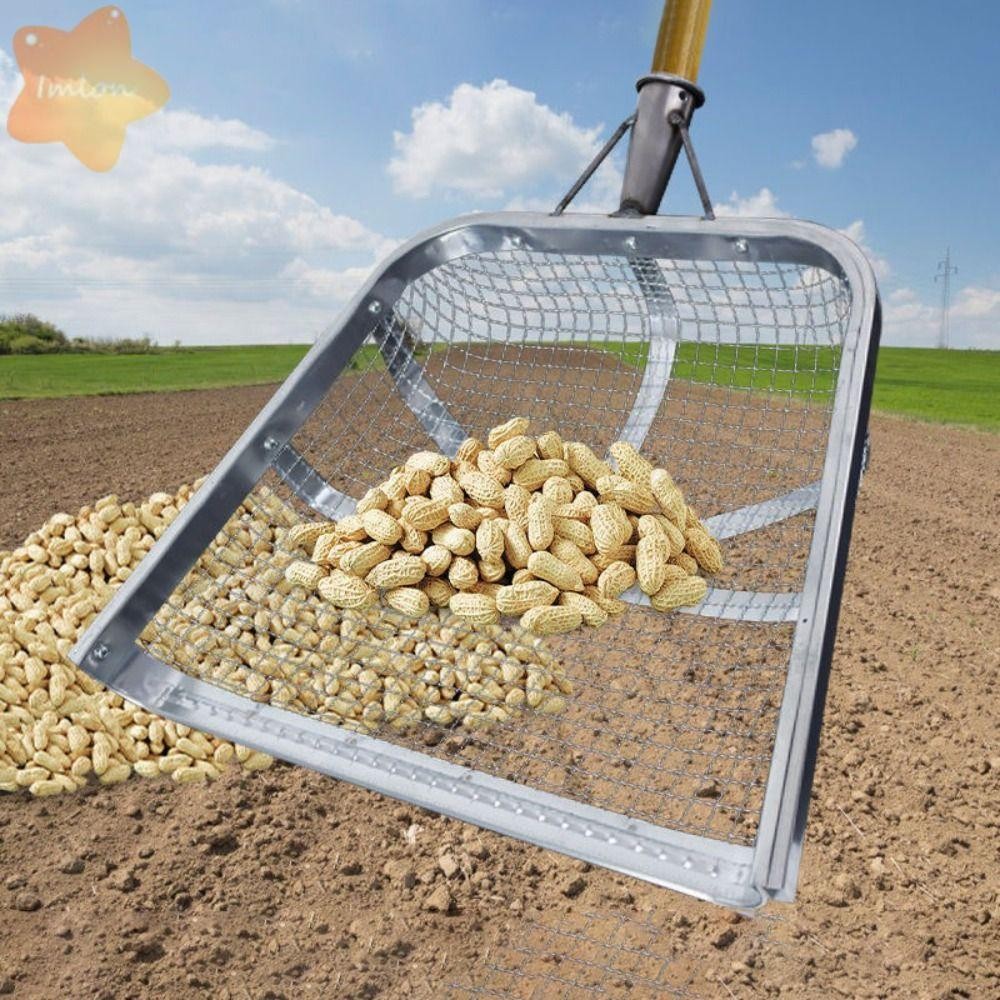 IMLON ตาข่ายร่อนดิน, Heavy-Duty โลหะสวน Sifter, กรองแบบพกพา Easy Grip ตะแกรงดินสวน