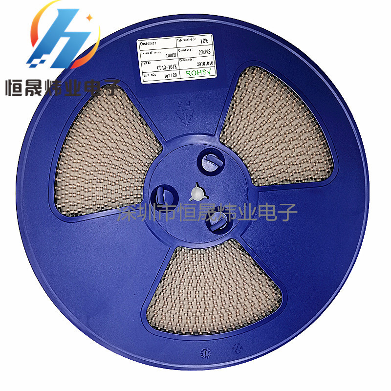 ชิปเหนี่ยวนํา CD43 1UH 3.5A หน้าจอการพิมพ์ 1R0 4.5 * 4 * 3.2 มม.