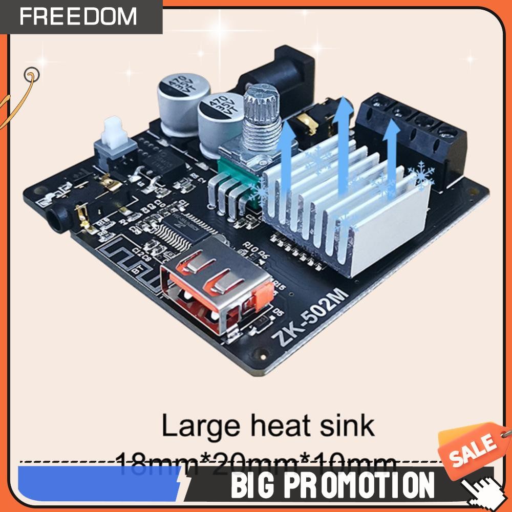 🚚มาถึงพรุ่งนี้🚚 ZK-502M บอร์ดขยายเสียงบลูทูธขนาดเล็ก 5.0 50WX2 สเตอริโอ