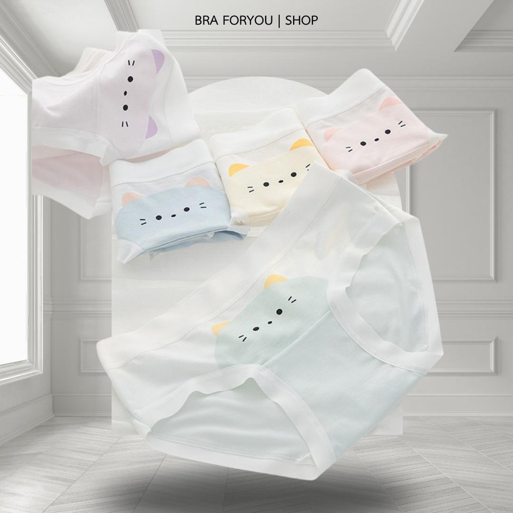 Bra Foryou กางเกงชั้นในนักเรียนเอวกลาง(H164) ผ้าฝ้ายนุ่มสวมใส่สบาย ป้องกันแบคทีเรีย 5 สี ไร้ตะเข็บ WOMEN Clothing ราคา ถูกที่สุด ดีลบีเคเค