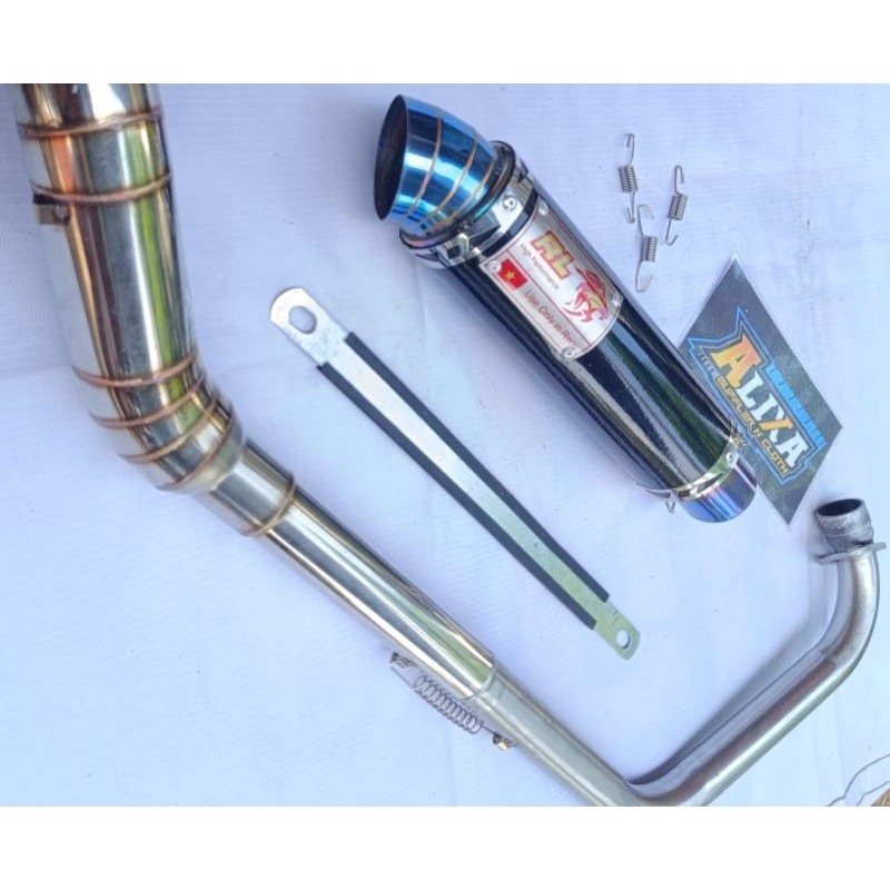 สีแดง LEO RACING EXHAUST เปิดสําหรับ Y15ZR LC135 Y15