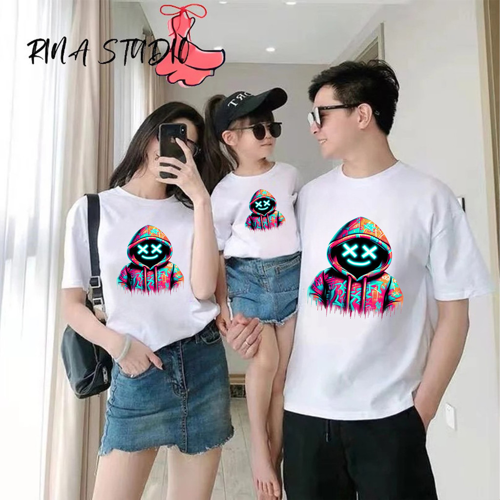 RINA STUDIO Roblox พิมพ์ลาย - เสื้อยืดครอบครัวผ้าฝ้าย 100%