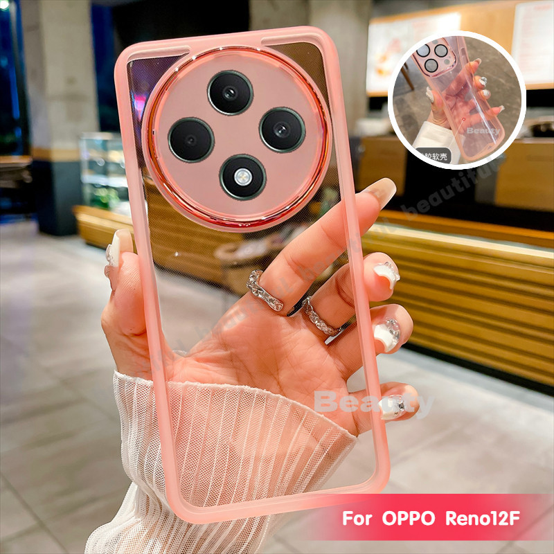 OPPO Reno 12F 14F 5G เคสโทรศัพท์สแควร์ Soft Case ป้องกัน OPPO Reno 12 13 F Pro 11F 13F 12F 13Pro OPPO Reno11F 5G Reno12F กรณีกันกระแทกกันชนกล้องป้องกันฝาครอบใส