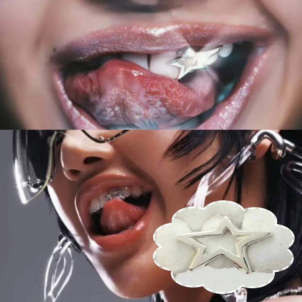 ฟัน Grillz Rapper Star Braces Scrub ฟัน Grillz คริสตัล Anal Grillz สําหรับฟัน Hip Hop Star รูปร่างฟั