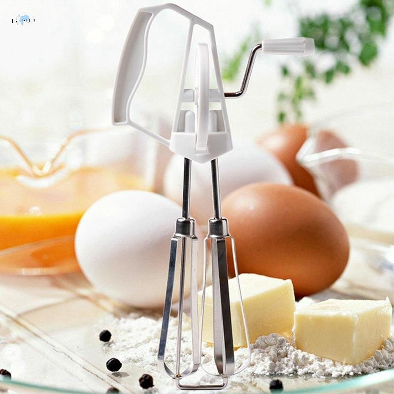 【jdfhsffd】Rotary Manual Hand Whisk Egg Beater Mixer Blender เครื่องมือครัวสแตนเลส