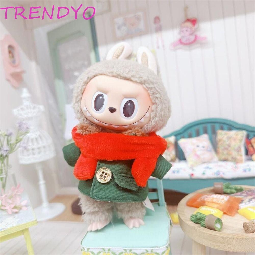Trendyo Labubu Time เสื้อผ้า, เสื้อผ้าตุ๊กตา Puppy&Cat 17 ซม.ผ้าฝ้ายตุ๊กตาเสื้อผ้า, ของเล่นน่ารักอุปกรณ์เสริมโครเชต์ Hoodie เสื้อชุดกระโปรงตุ๊กตา Plush เสื้อผ้าเด็กผู้หญิงของเล่น