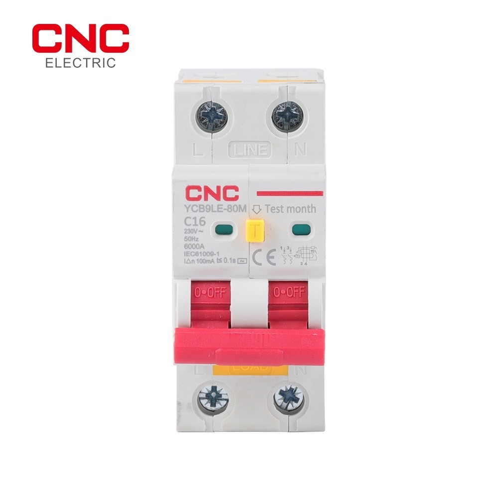 ✤CNC YCB9LE-80M 2P 230V RCBO Residual Current Circuit Breaker With Over Current And Leakage Protecti