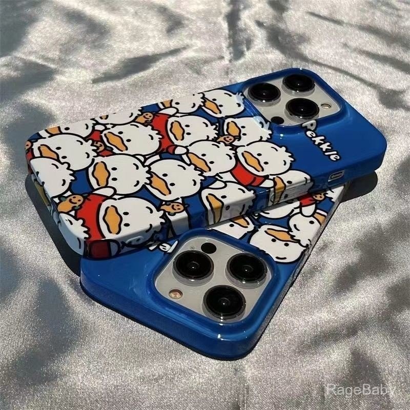 เคสโทรศัพท์การ์ตูนสร้างสรรค์น่ารักลูกเป็ดซ้อนเคสโทรศัพท์iphoneเหมาะสําหรับiphone 15 14 Pro Maxเคสซิลิโคน15 Plus XR 7 Plus 8 Plusป้องกันฝุ่นXS Max 13 12 Pro Max 11 Anti-DropกันกระแทกS729