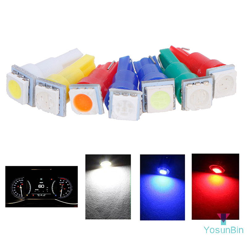 Yosunbin] 50 ชิ้น LED T5 5050 เครื่องมือหลอดไฟ 24V DC LED รถ Auto Gauge โคมไฟใหม่