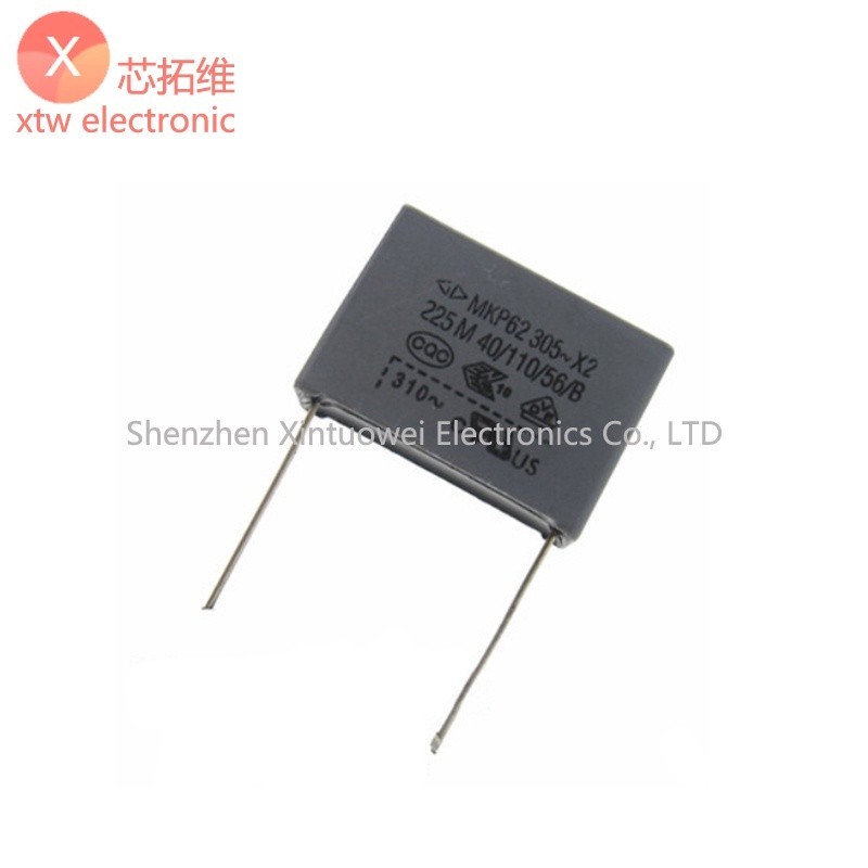 10 ชิ้น/ล็อตบางฟิล์มตัวเก็บประจุ Farad MKP62 ความจุความปลอดภัย X2 305VAC 225K 2.2UF 225 Pin Pitch 22/27 มม.