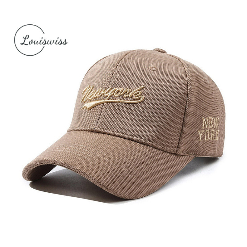 Louiswiss หมวกเบสบอลฤดูร้อนแฟชั่นตัวอักษรสีอาทิตย์ระบายอากาศสบายๆป้องกันแสงแดดกลางแจ้งไม่จำกัดเพศ