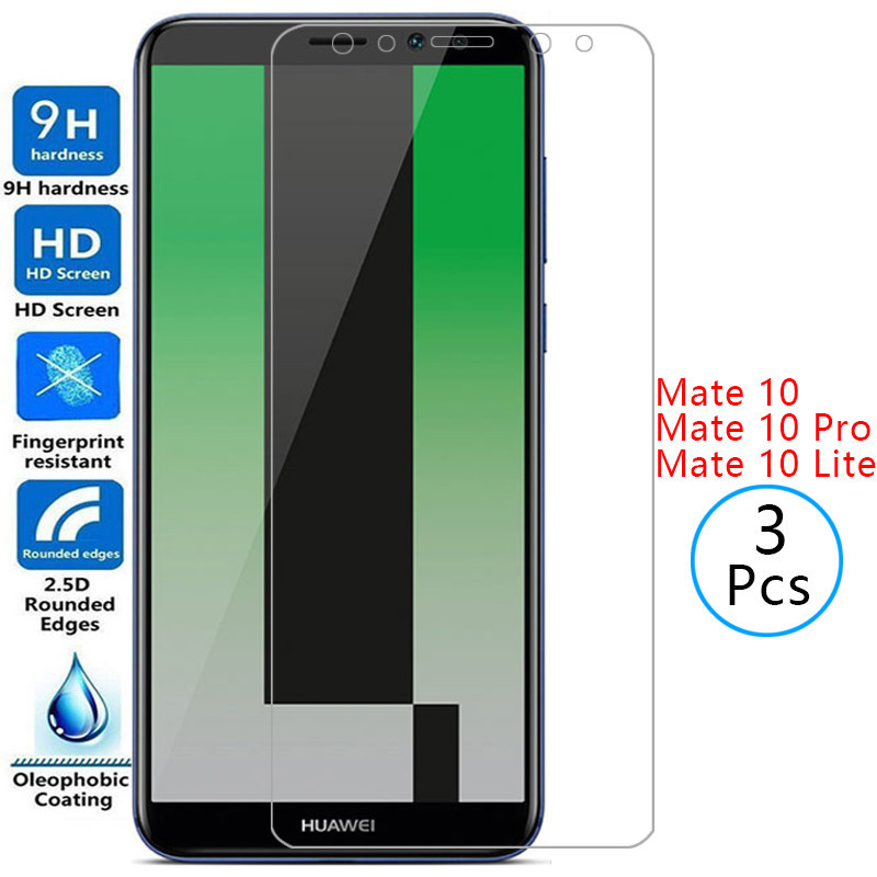 กระจกนิรภัยป้องกันสําหรับ huawei mate 10 lite pro ป้องกันหน้าจอบน mate10 ทํา 10lite 10pro ฟิล์ม huawey huwei hawe