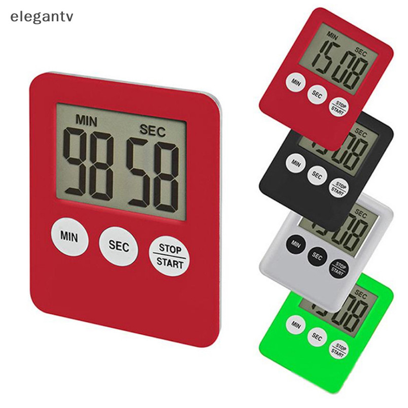 Egn 1 ชิ้น LCD หน้าจอดิจิตอลจับเวลาห้องครัวทําอาหารนับนาฬิกาปลุกนับถอยหลัง N