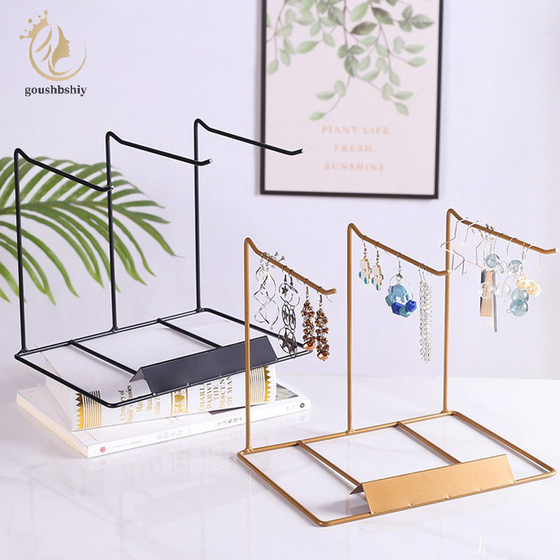 [goushbshiy] เหล็กยืนแสดงเครื่องประดับ Desktop Sundries Storage Holder Jewellery Rack สําหรับสร้อยคอสร้อยข้อมือต่างหูแหวน s TH