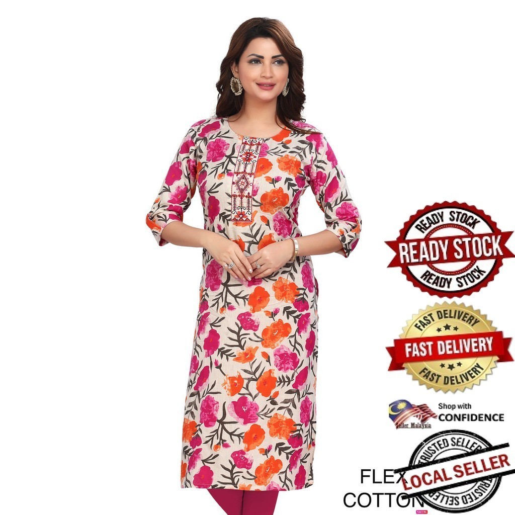 Kurti Indian Women Kurtis Top Saree Sari Punjabi Suit Readymade Kurti UD1572PG