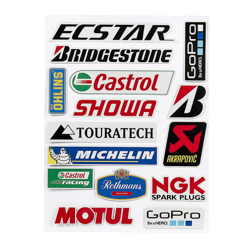 MOTO SPONSOR Racing รถจักรยานยนต์ Stikers ชุดลามิเนต Decals หมวกกันน็อค Akrapovic สติกเกอร์ Suzuki H
