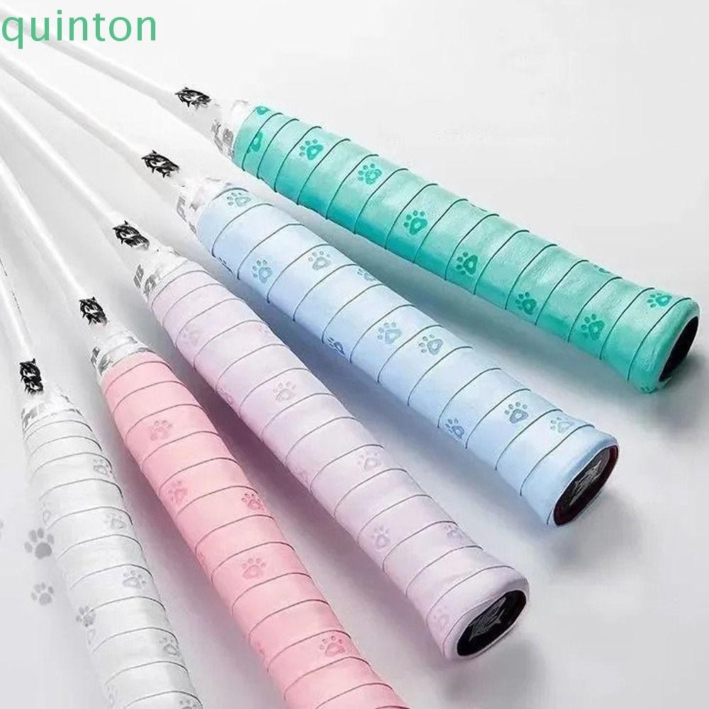 Quinton เทนนิส Overgrip, Cat Claws Non-slip แบดมินตัน Sweatband, การฝึกอบรมดูดซับเหงื่อ Sticky Handle Grip Racket Grip เทปเบ็ดตกปลา