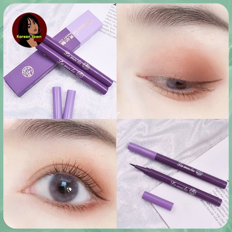 อายไลเนอร์สีดำ แบบกันน้ำ สำหรับแต่งหน้า ติดทนทาน คุณภาพดี LM (824)