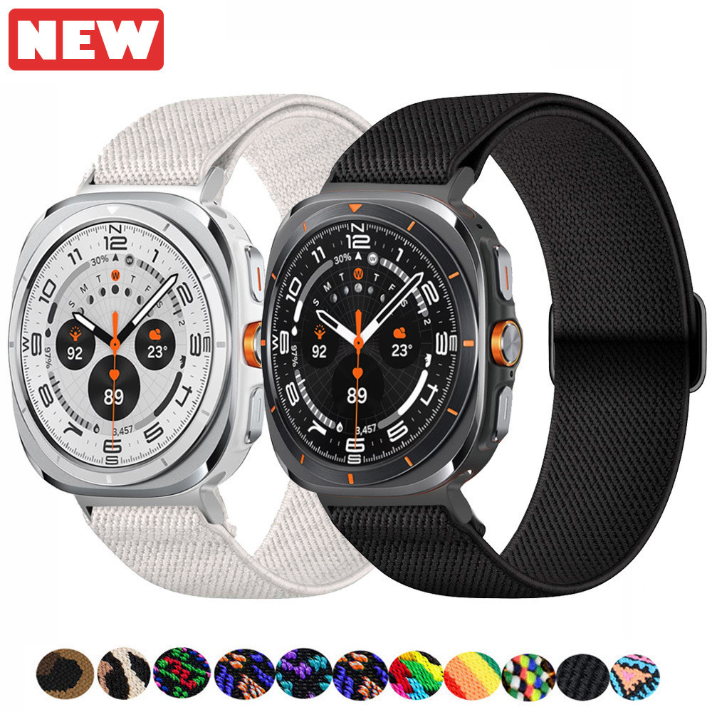 Scrunchie สําหรับ Samsung Galaxy watch 7 Ultra 47 มม.47 อุปกรณ์เสริมกีฬาสร้อยข้อมือไนลอนยืดหยุ่น correa Galaxy นาฬิกา Ultra band