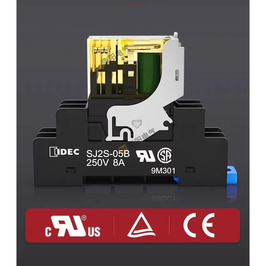 Idec รีเลย์ RJ1S-CL-DC24V RJ2S-CL รีเลย์ระดับกลาง AC220V แปดฟุต Five-Feet IDEC Thin Type